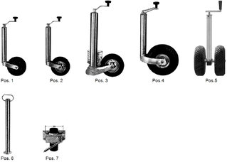 Stützräder, Stützrohre & Klemmhalter (höhenverstellbar, bis 900 kg) der Schlegl GmbH